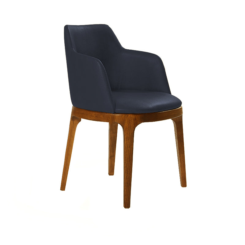 Silla Wales con apoyabrazos en Eco Cuero